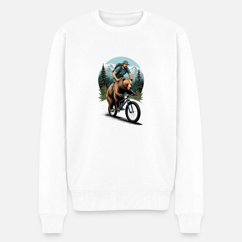 Descente express - Grizzly Power - Pull Premium bio Homme - blanc