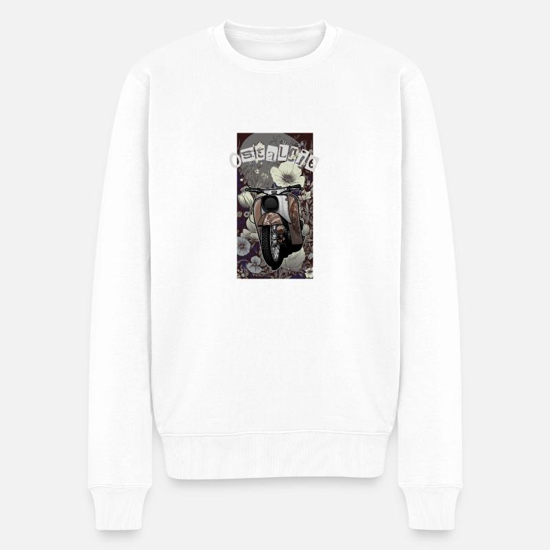 Schwalbe Tuning (braun / Rost) // Illustration - Männer Premium Bio Pullover - Weiß