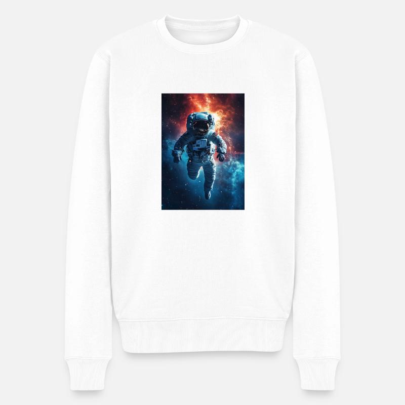 Astronaut 6 - Männer Premium Bio Pullover - Weiß