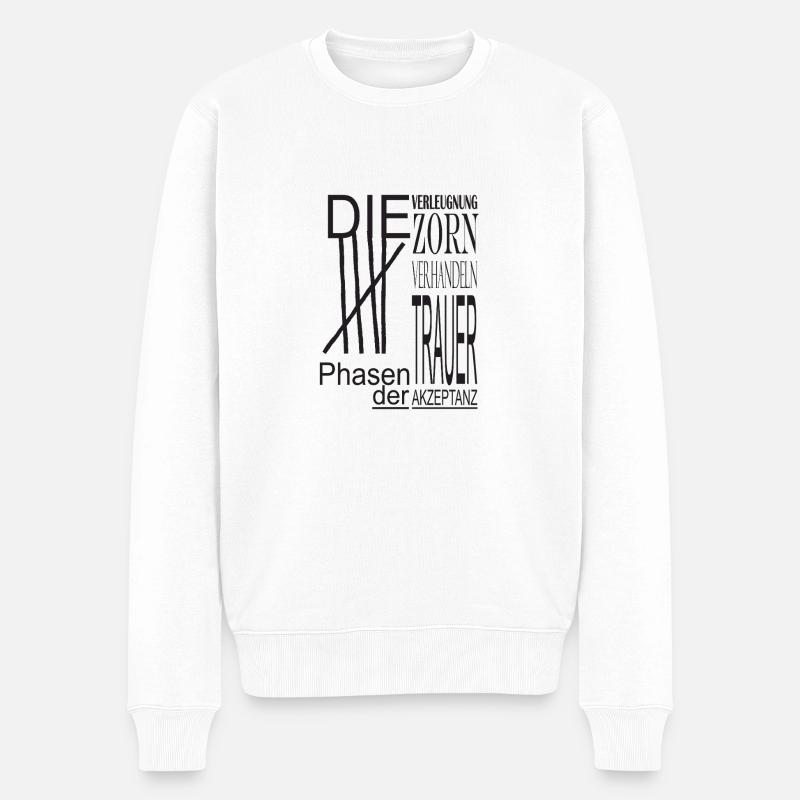 5 phasen der Akzeptanz - Männer Premium Bio Pullover - Weiß