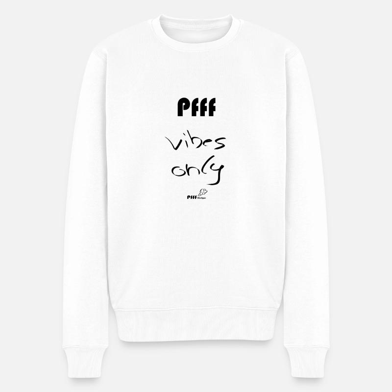 Vibrations uniquement - Pull Premium bio Homme - blanc