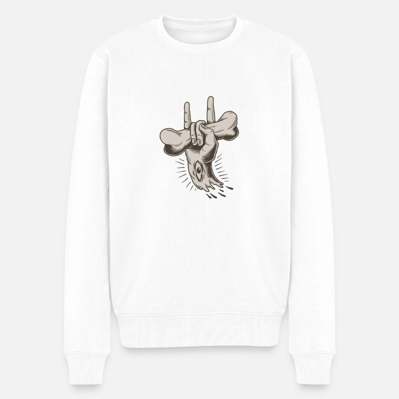 ROCHE À MAIN - Pull Premium bio Homme - blanc