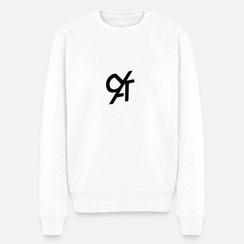 Logo - Männer Premium Bio Pullover - Weiß