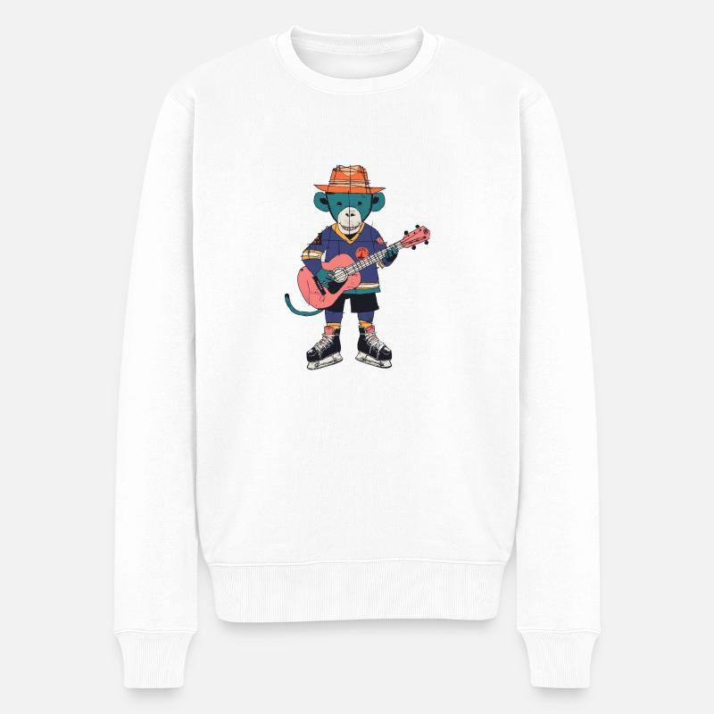 Musique de singe - Pull Premium bio Homme - blanc