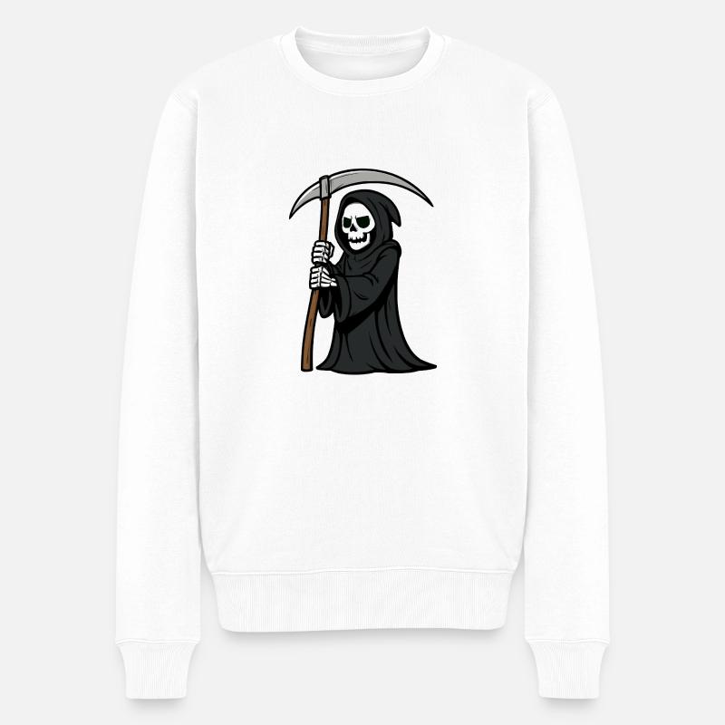 Bande dessinée Grim Reaper - Pull Premium bio Homme - blanc
