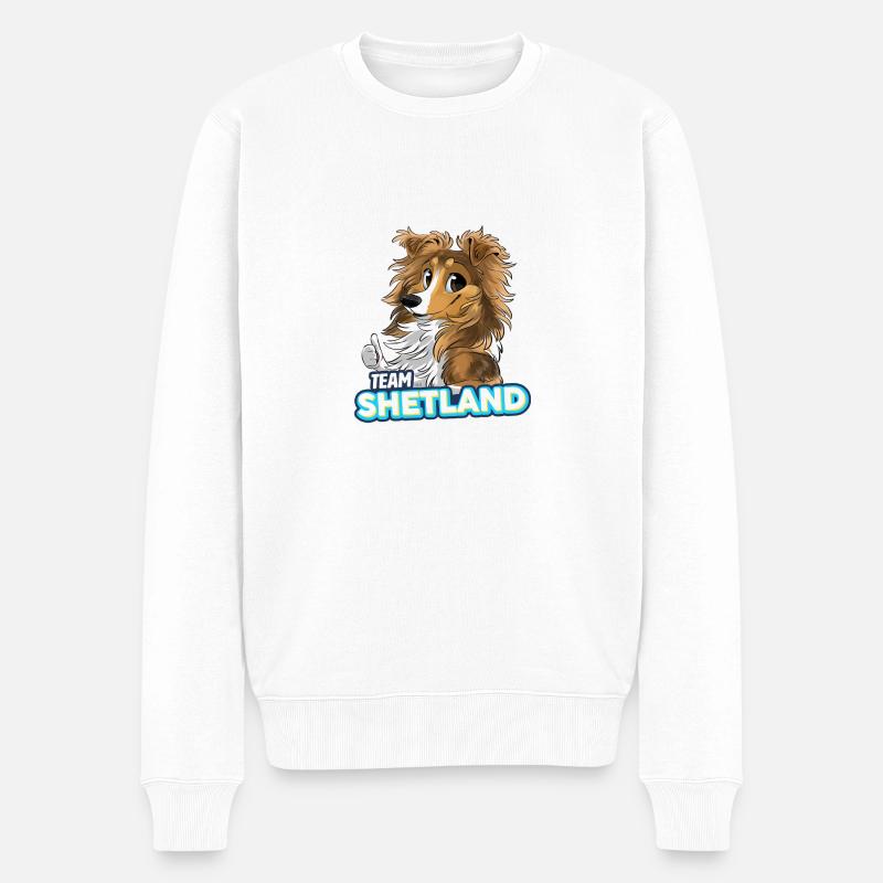 TEAM Shetland - Rehkitz - Männer Premium Bio Pullover - Weiß