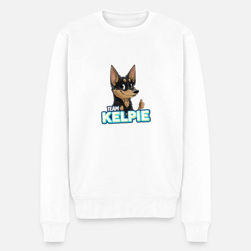 EAM Kelpie - Noir et Tan - Pull Premium bio Homme - blanc