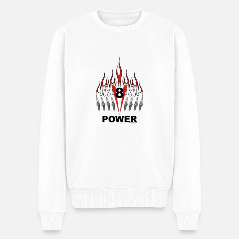 v8 - Pull Premium bio Homme - blanc