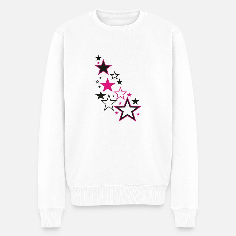 Stars - Männer Premium Bio Pullover - Weiß