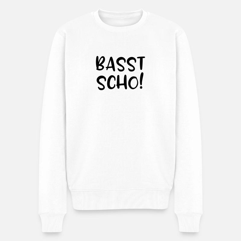 lustige sprüche - Männer Premium Bio Pullover - Weiß