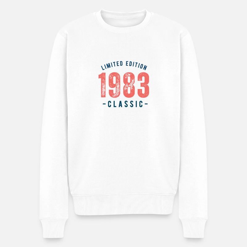 Jahrgang 1983 - Männer Premium Bio Pullover - Weiß