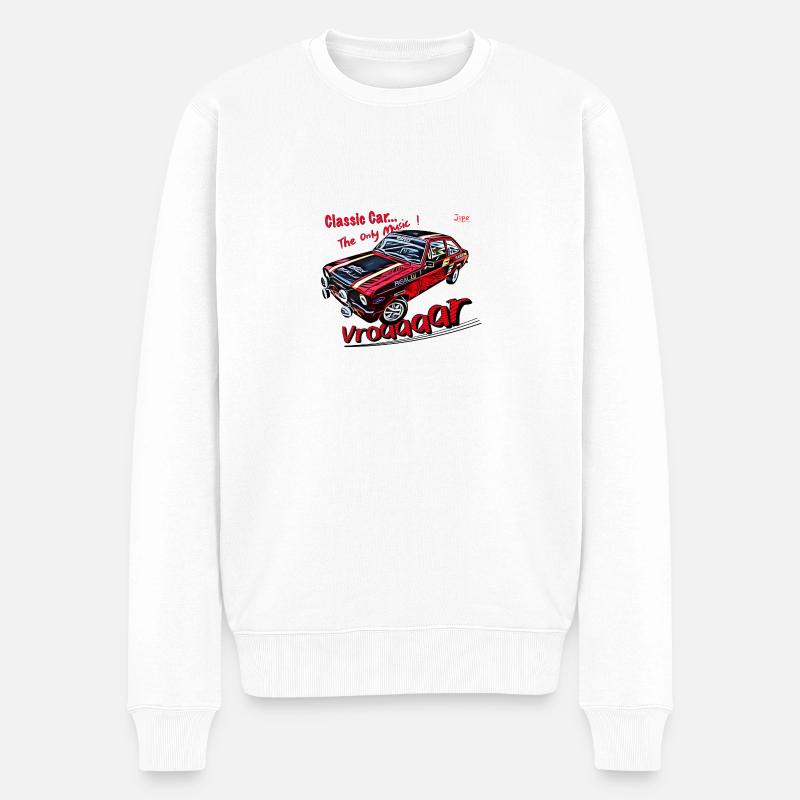 Vroaaaar Music 2 - Männer Premium Bio Pullover - Weiß