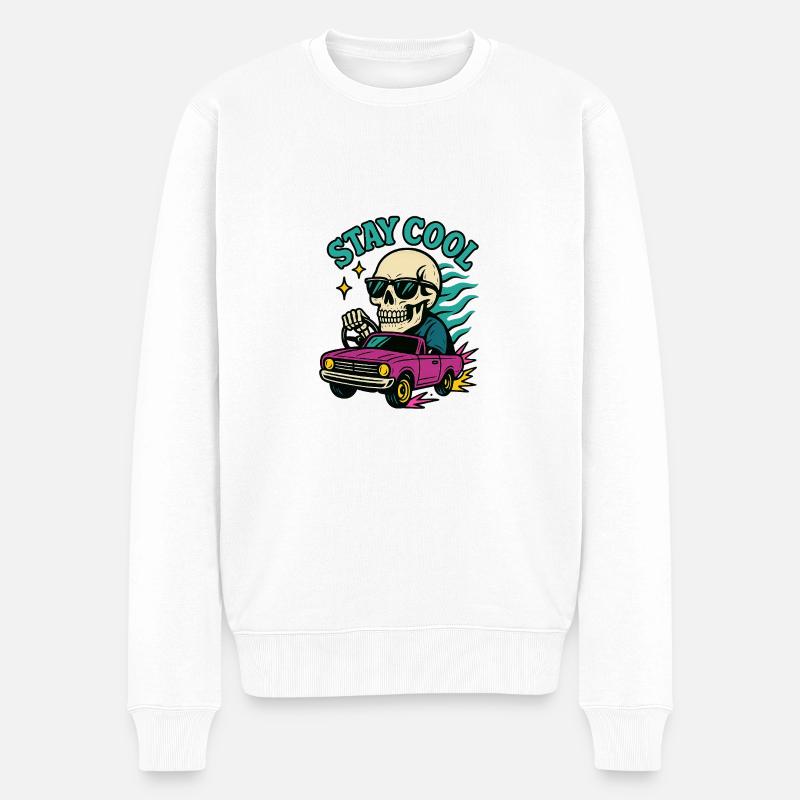 StayCool - Männer Premium Bio Pullover - Weiß