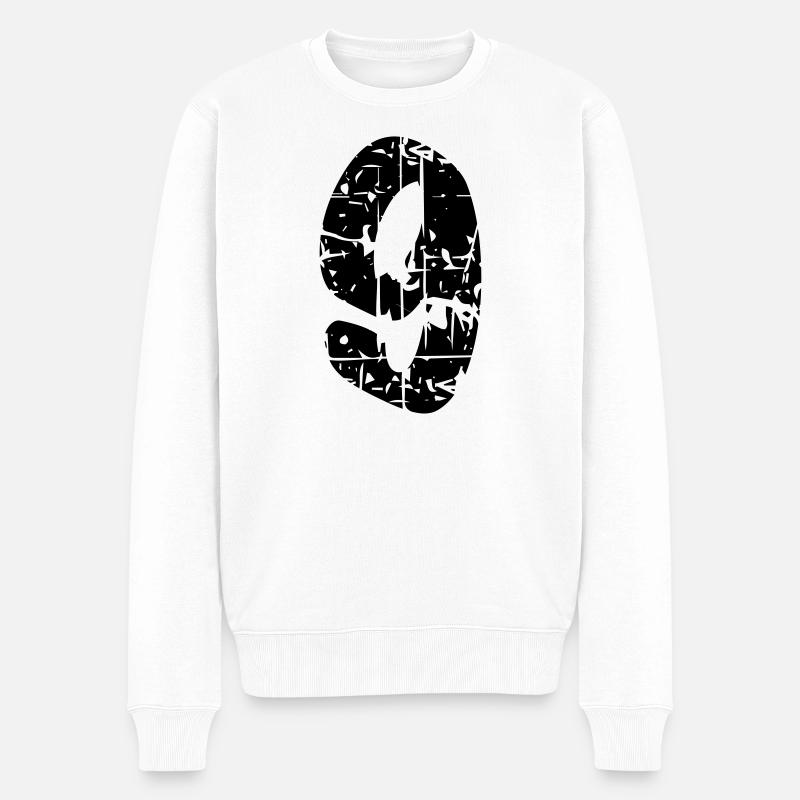 9 - Männer Premium Bio Pullover - Weiß