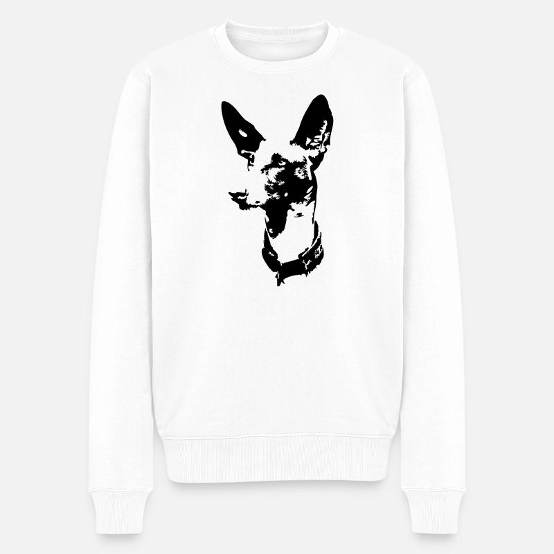 Tête de podenco - Pull Premium bio Homme - blanc