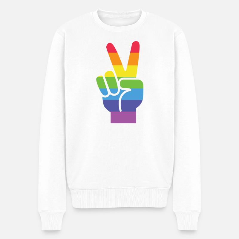 Pride Month LGBT - Sieg! - Männer Premium Bio Pullover - Weiß