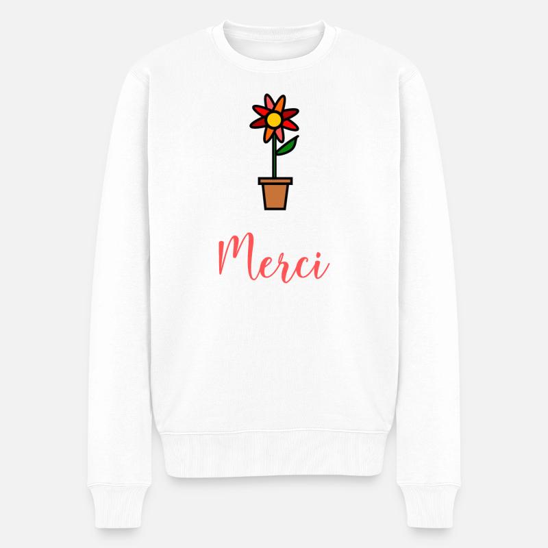MERCI. MAÎTRESSE. MAÎTRE. MERCI MAÎTRESSE - Pull Premium bio Homme - blanc