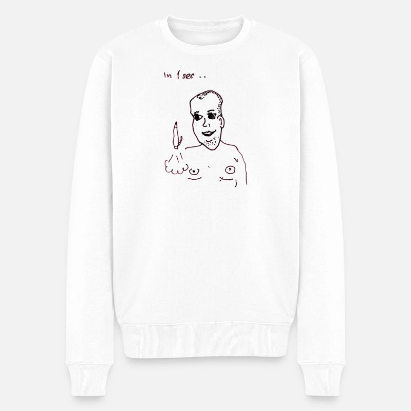 Raketenwissenschaft im Office - Männer Premium Bio Pullover - Weiß