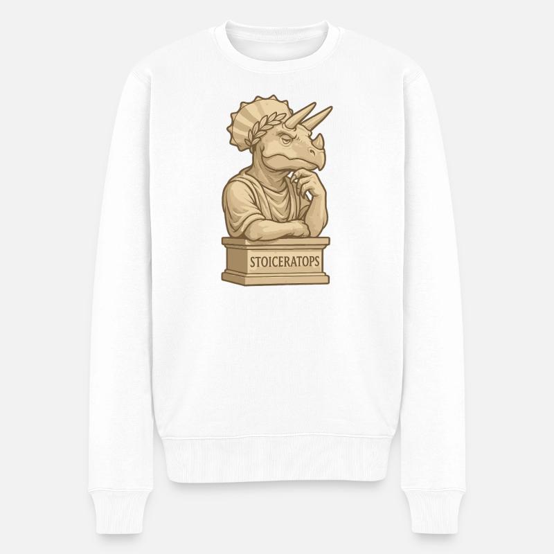 Stoiceratops - Pull Premium bio Homme - blanc