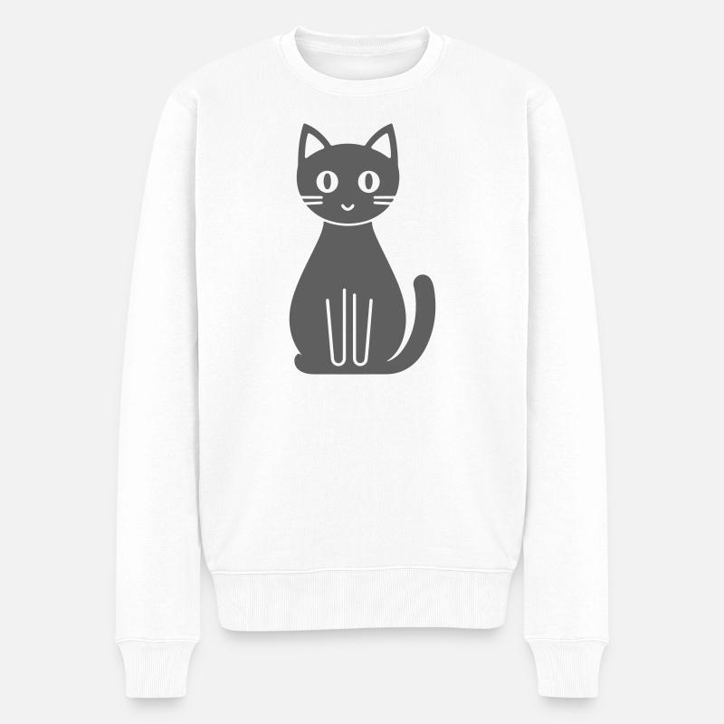 Bande dessinée Chat - Pull Premium bio Homme - blanc
