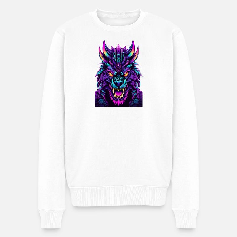 Neon Wolfsgeist - Pull Premium bio Homme - blanc