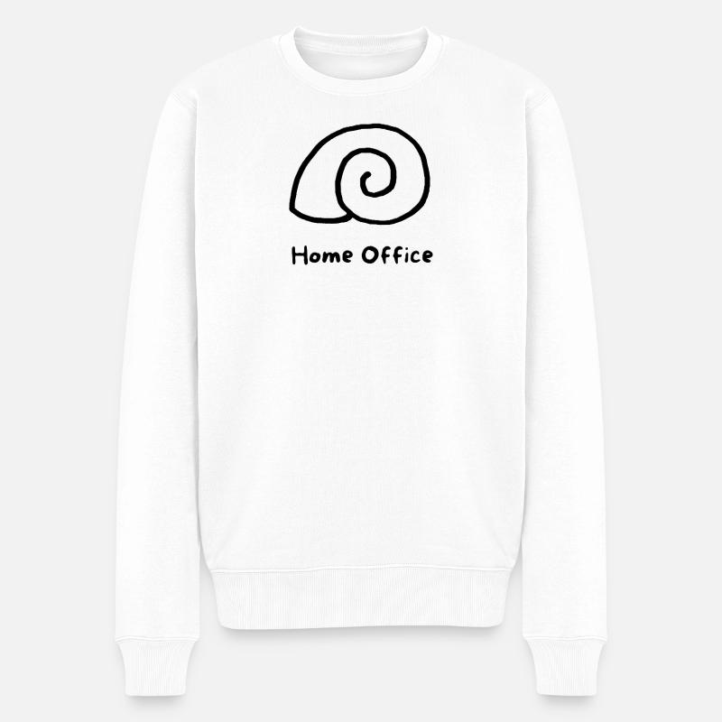 Home Office - Männer Premium Bio Pullover - Weiß