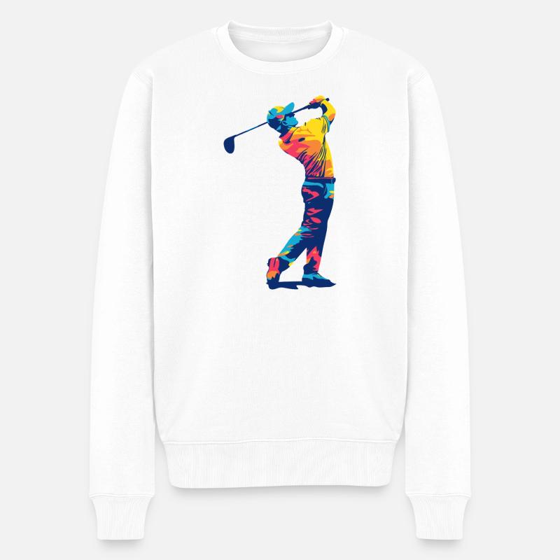 Golfeurs dans le swing - Pull Premium bio Homme - blanc