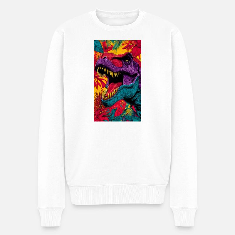 dinosaure - Pull Premium bio Homme - blanc