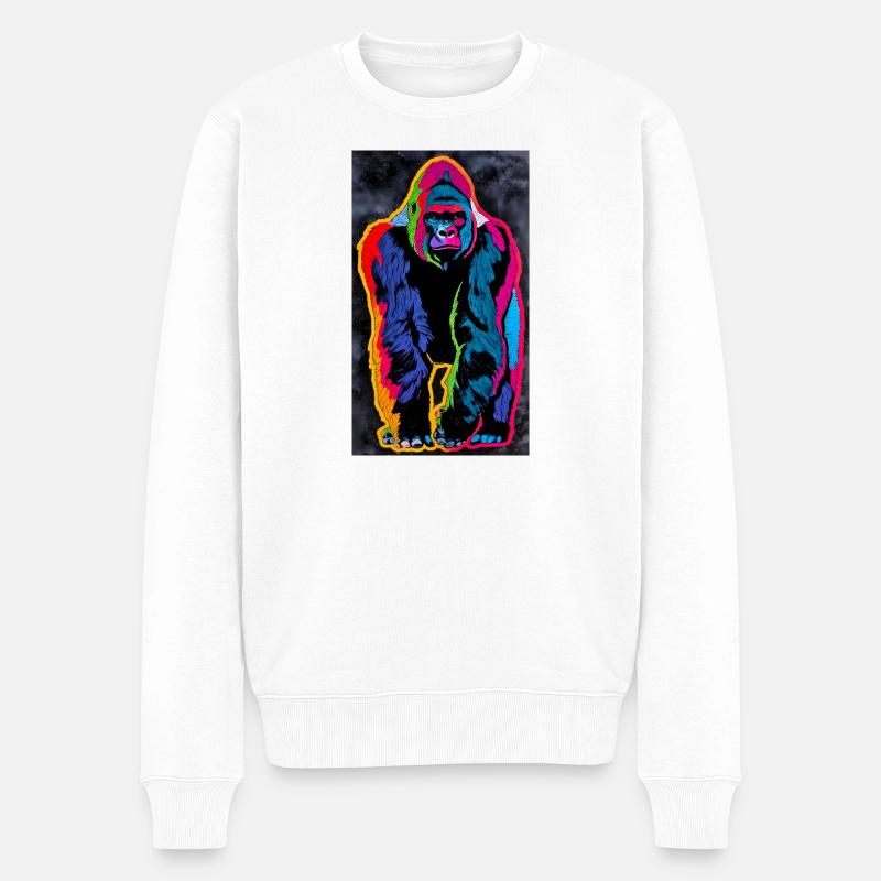 gorille - Pull Premium bio Homme - blanc