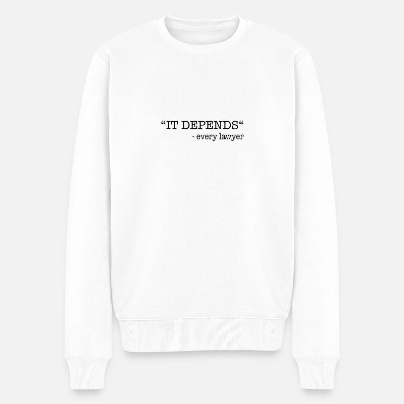 Anwalt Jura Humor - Männer Premium Bio Pullover - Weiß
