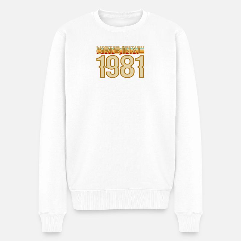 1981 Retro Original - Männer Premium Bio Pullover - Weiß
