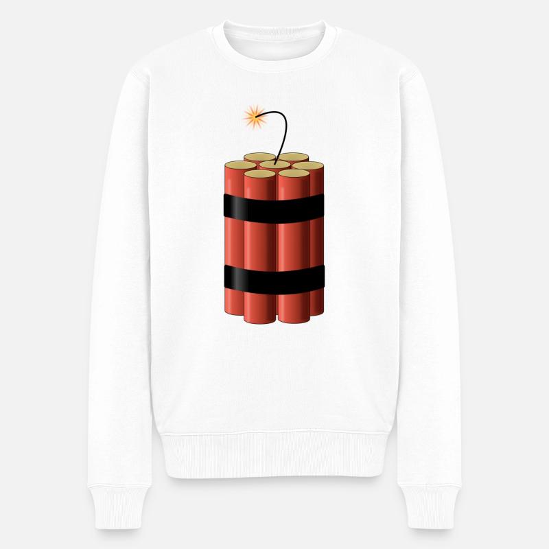 Dynamite TNT - Männer Premium Bio Pullover - Weiß