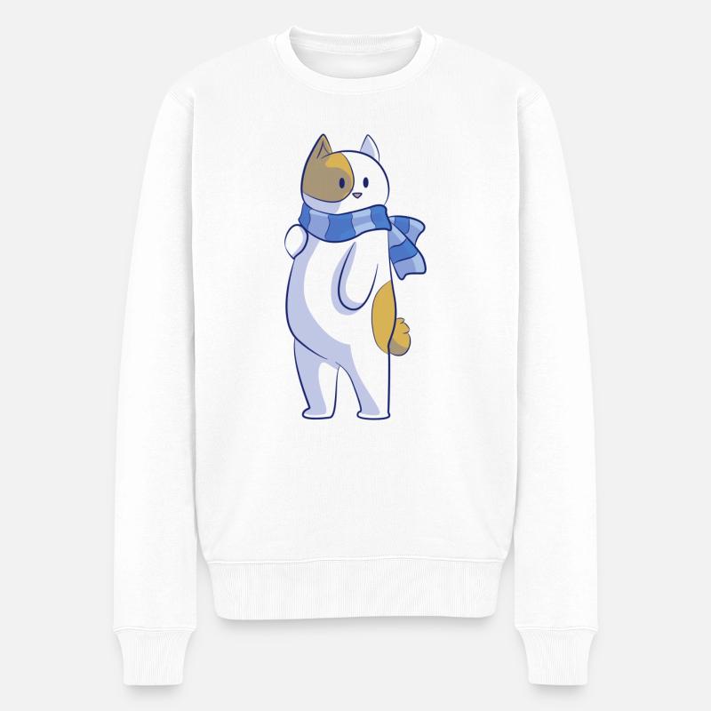 Bob le chat coquet - Pull Premium bio Homme - blanc