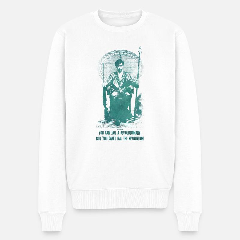 Black Panther - Männer Premium Bio Pullover - Weiß