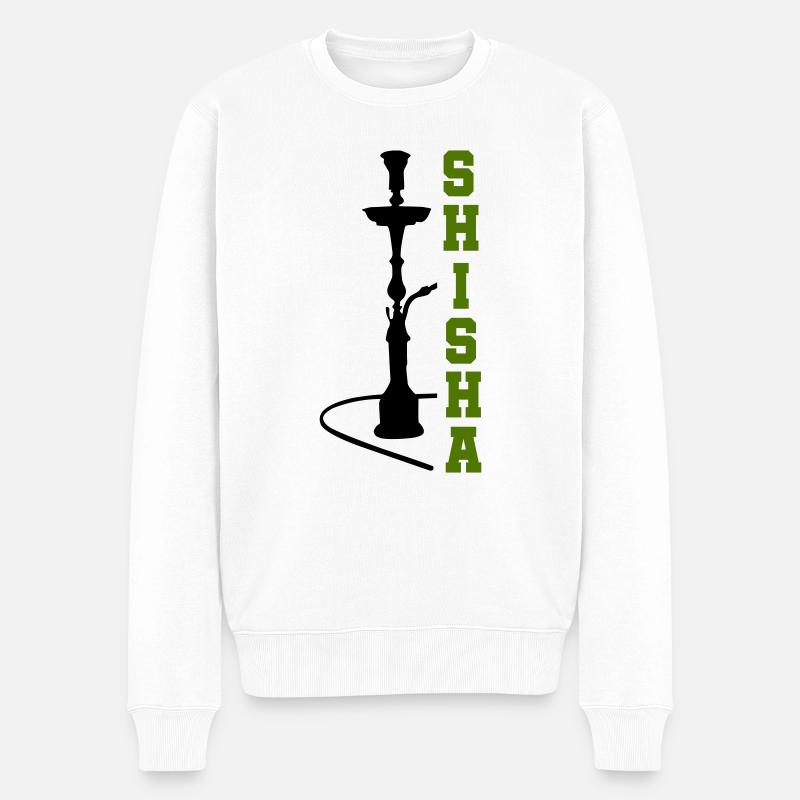 shisha - Männer Premium Bio Pullover - Weiß