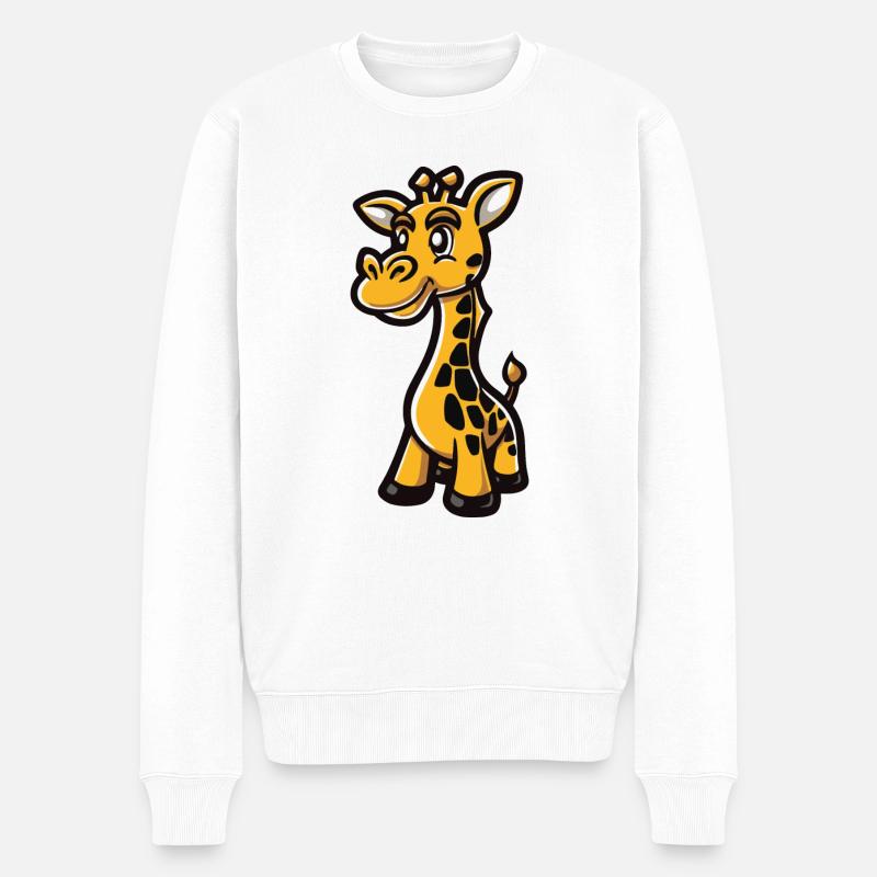 giraffe - Männer Premium Bio Pullover - Weiß