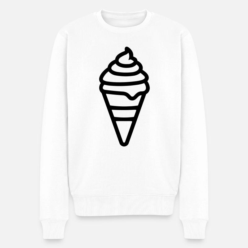 Eis - Männer Premium Bio Pullover - Weiß