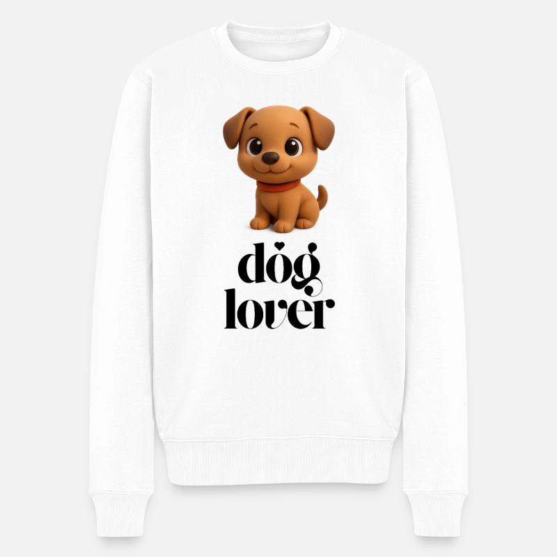 Hundefreund - Männer Premium Bio Pullover - Weiß