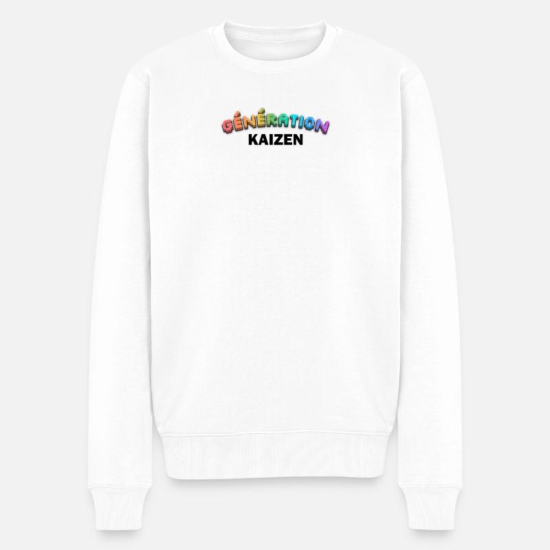 GENERATION KAIZEN BLACK - Pull Premium bio Homme - blanc