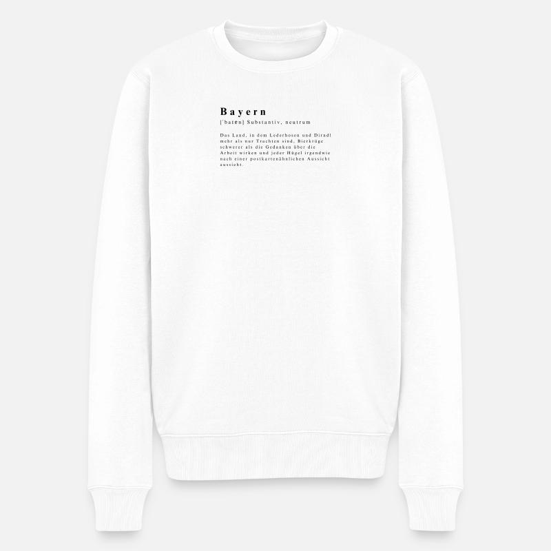 Bayern Definition - Männer Premium Bio Pullover - Weiß