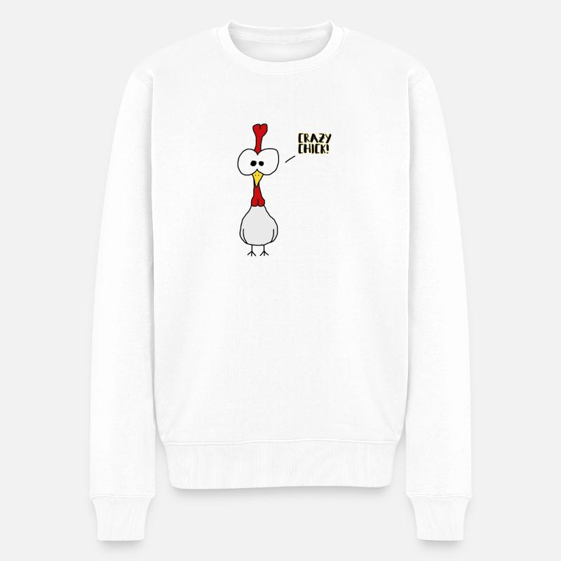 fou Chick - Pull Premium bio Homme - blanc