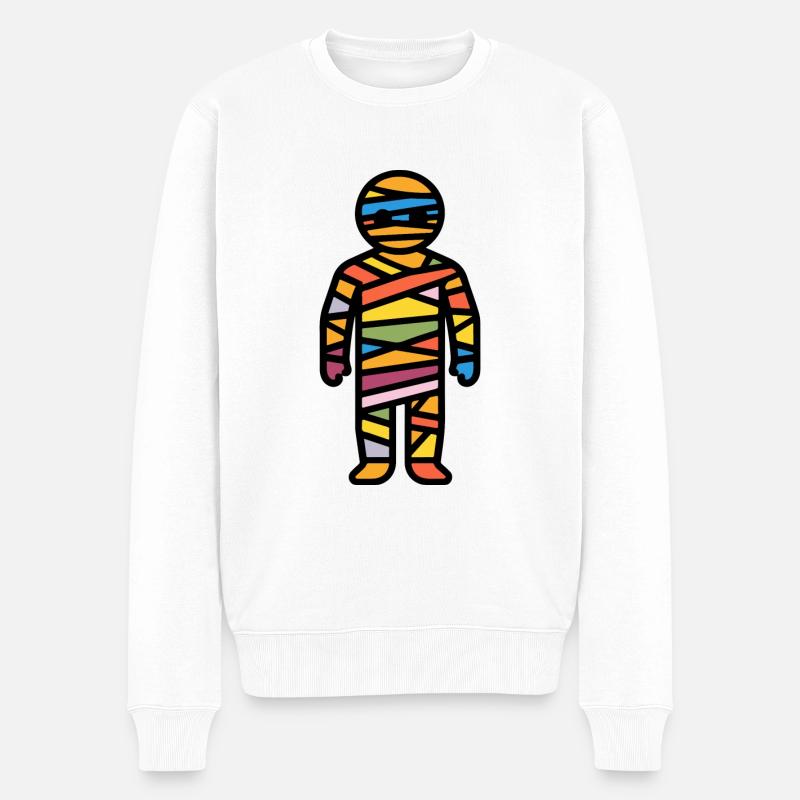 Momie Halloween Drôle Drôle - Pull Premium bio Homme - blanc
