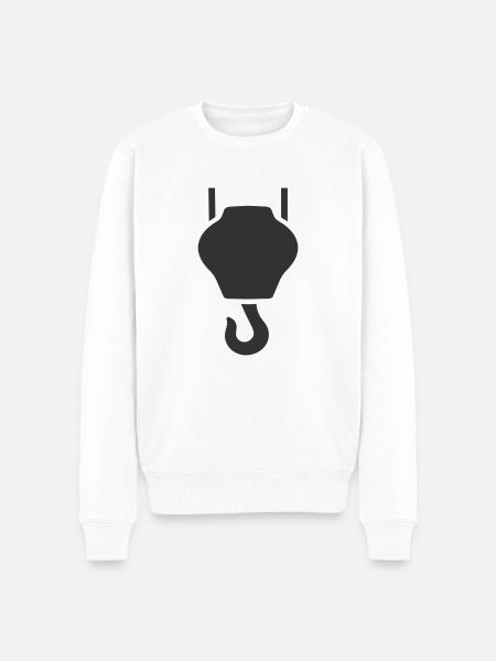 Industriekranhaken Hebehaken oder Hebehaken - Männer Premium Bio Pullover - Weiß
