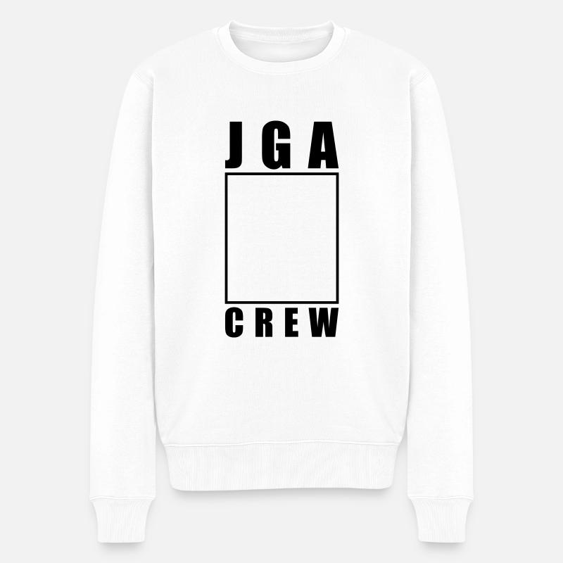 JGA Crew Leer - Männer Premium Bio Pullover - Weiß