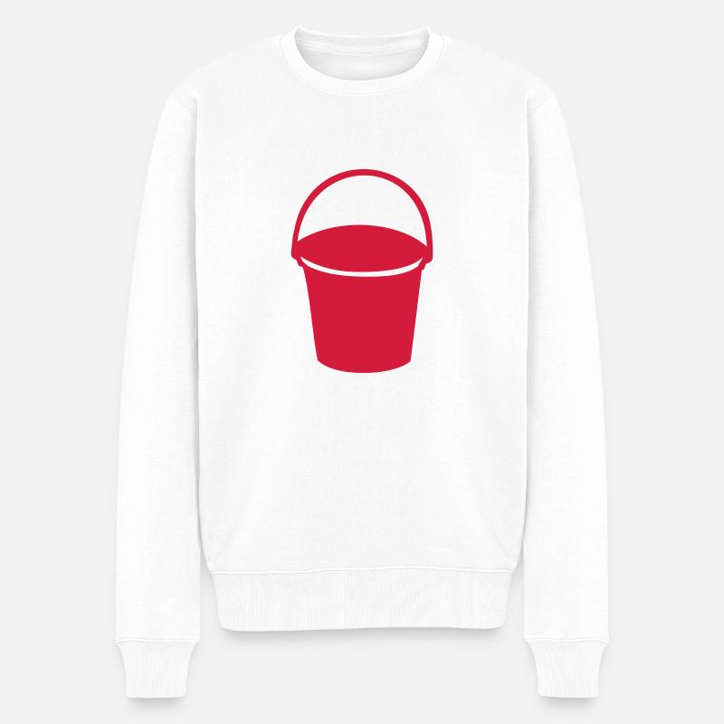 Eimer - Männer Premium Bio Pullover - Weiß