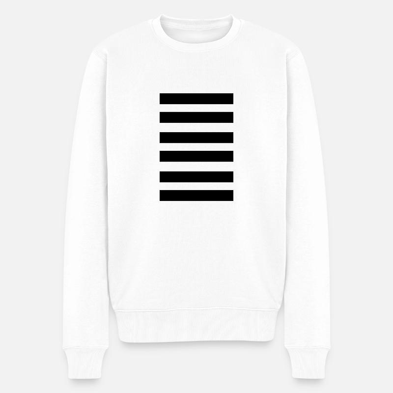 zebrastreifen - Männer Premium Bio Pullover - Weiß