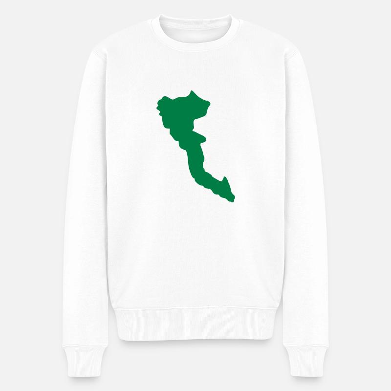 Korfu - Griechenland - Männer Premium Bio Pullover - Weiß