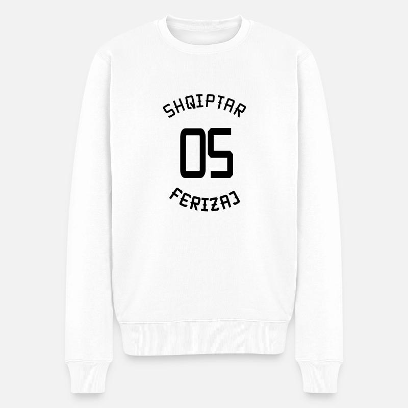 05 Ferizaj - Männer Premium Bio Pullover - Weiß