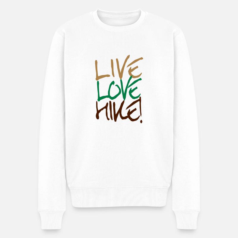 Live-Love-Hike! - Männer Premium Bio Pullover - Weiß