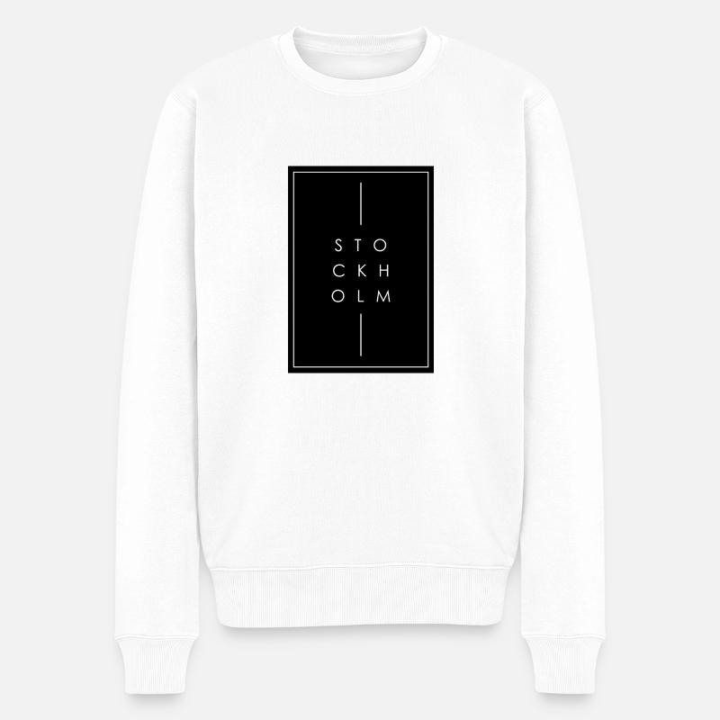 Stockholm T-Shirt - Männer Premium Bio Pullover - Weiß